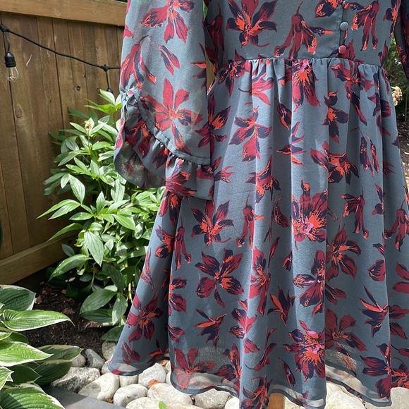 Madewell Sheer Ruffle Sleeve Mini Dress - Picture 8 of 13